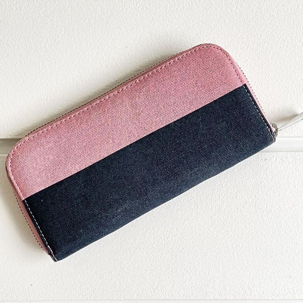 Jack Wills Pink & Navy Continental Style Wallet New - Picture 2 of 12